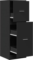 vidaXL - Armoire à pharmacie - 40x41x118 - cm - décoré - bois - noir