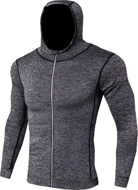 WoYoW® - Set de Vêtements thermiques d'hiver pour hommes - Sous-vêtements thermiques 4 pièces - Homme - Compression - Séchage rapide - Respirant - Printemps/Été/Automne/Hiver - Taille XXL - Grijs/ Blauw