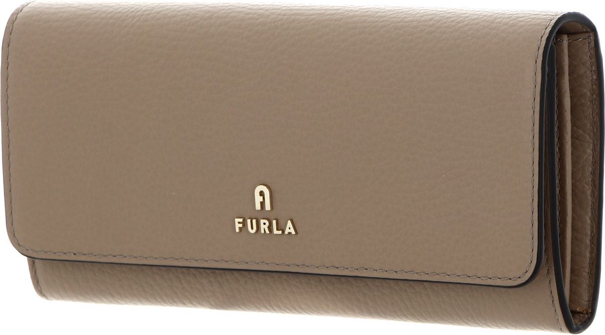 FURLA Leren Portemonnee Camelia Continental Wallet Greige Beige