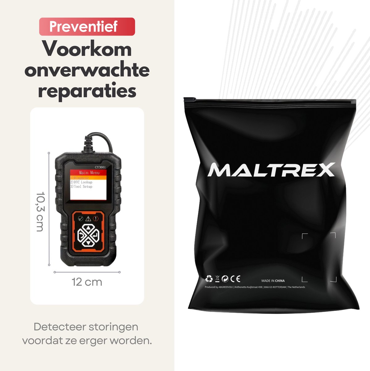 Maltrex OBD2 Auto Scanner – Auto Storing Uitlezen - Diagnose Computer - Uitleesapparaat - OBD thumbnail 5
