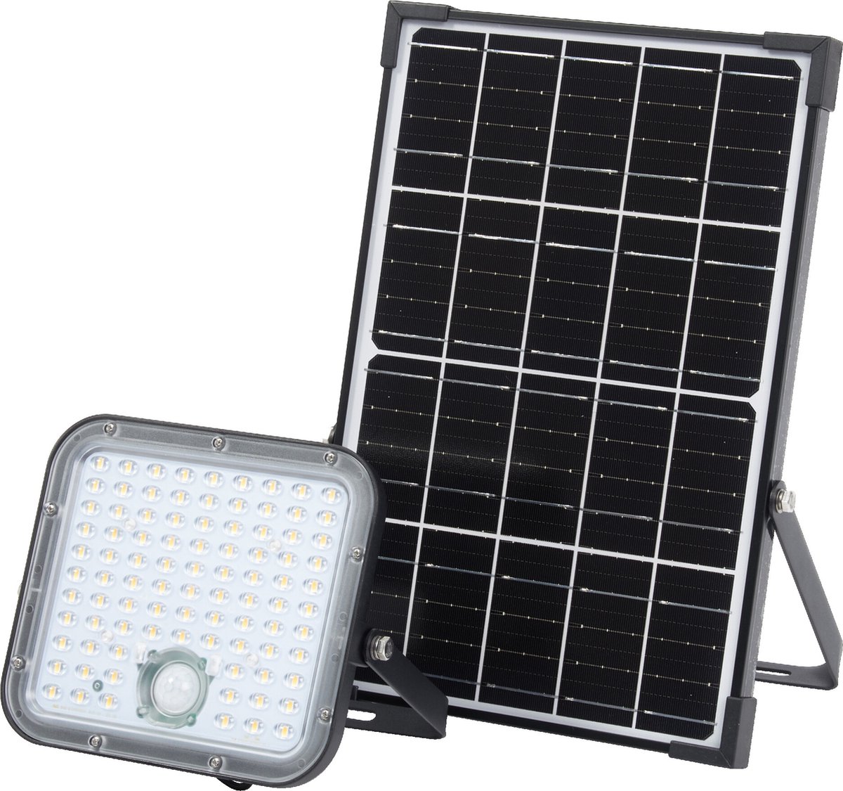 LEDVANCE LED solar outdoor light Endura Outdoor black with floodlight and solar panel, 5-metre long cable, with remote control and PIR motion detector, 30 W, 4500 lm, 840, 4000 K light colour, EEK A