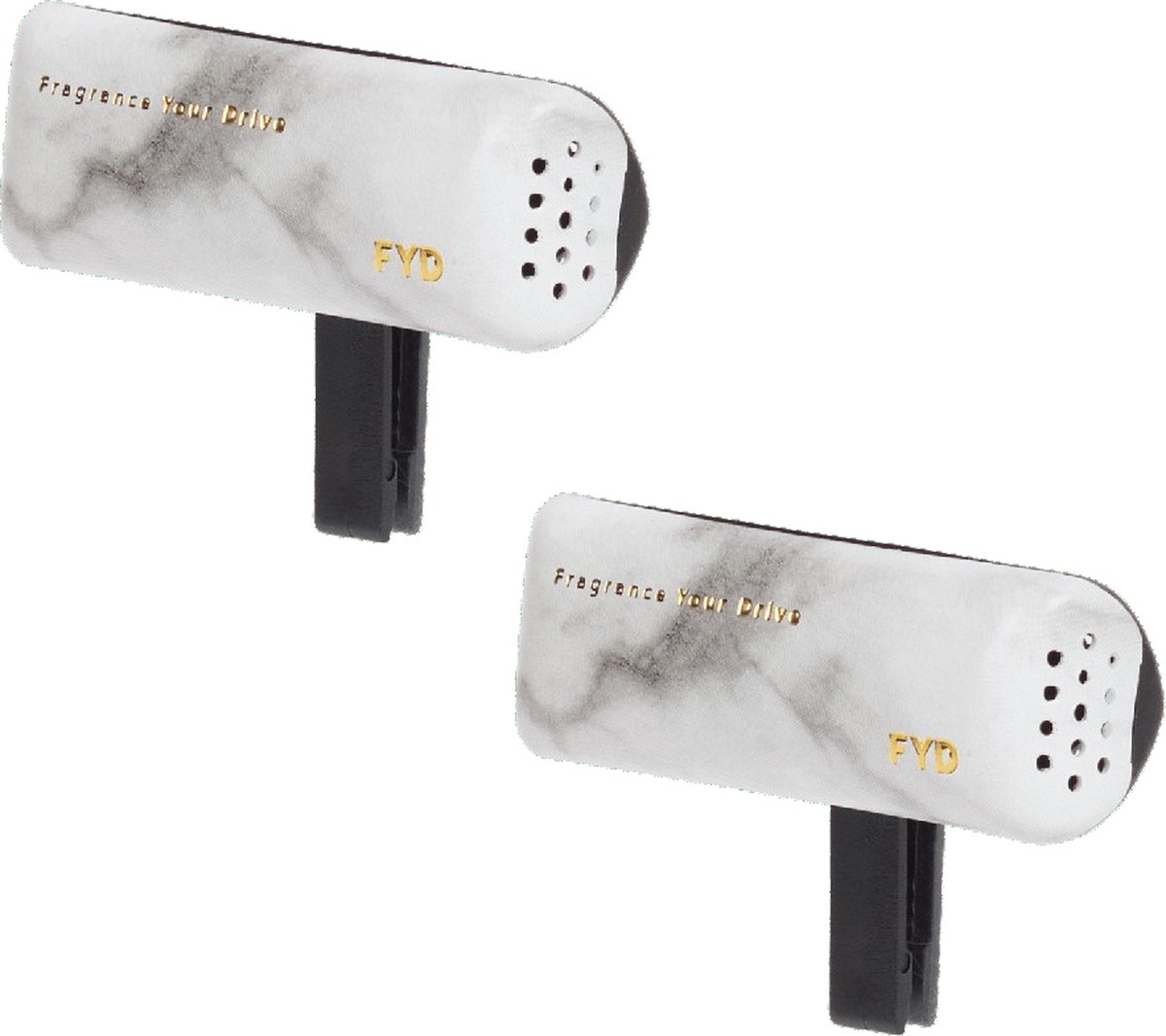 Goedkoopste Auto Freshener LIMITED - Wit / Zwart (Marble) - Set van 2 - Geur - Autoparfum - Vaderdag Cadeau - Papadag