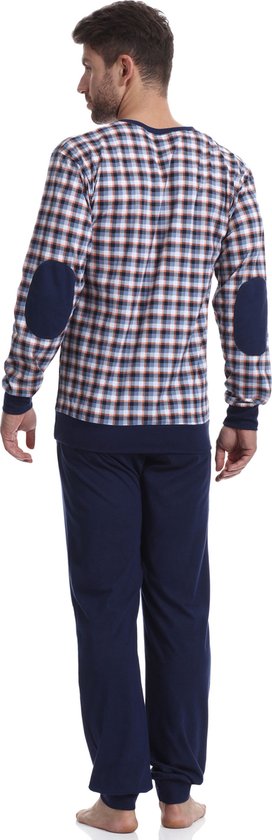 Timone Heren Pyjama - Lang mouwen – Lang broek - Katoen – 2021/18 donkerblauw – XL - TI-TI30-107-PJ