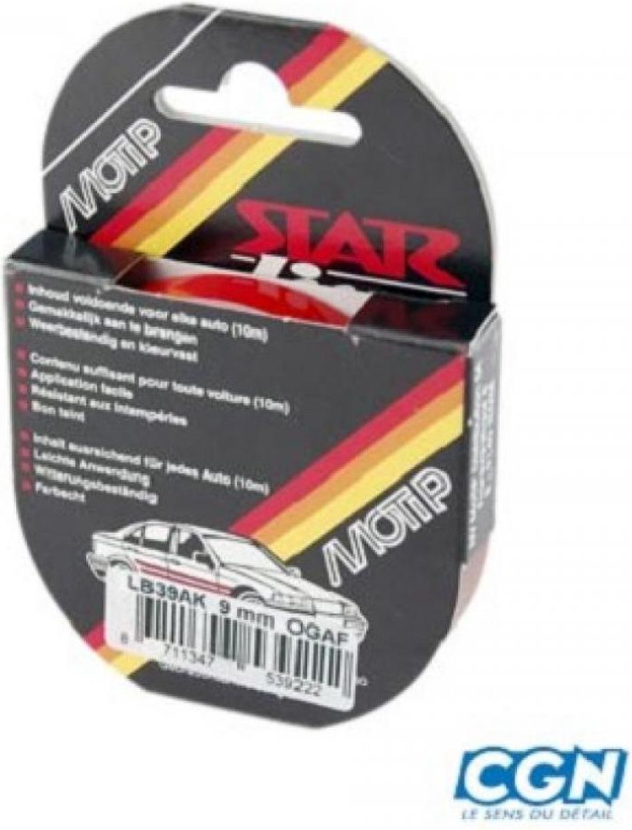 hpx velglint voor auto lb39ak rood 9mm x 10m nieuw