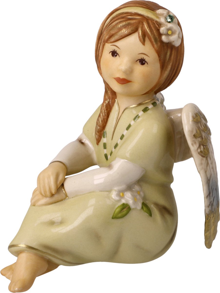 Goebel - Kerst | Decoratief beeld Gloria Engel van geluk | Aardewerk - 10cm