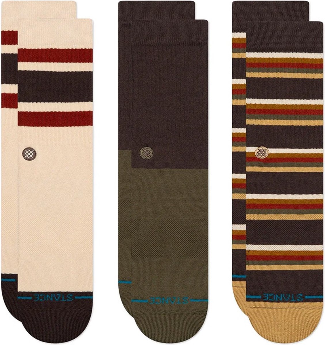 Stance heren casual 3P sokken mill house multi