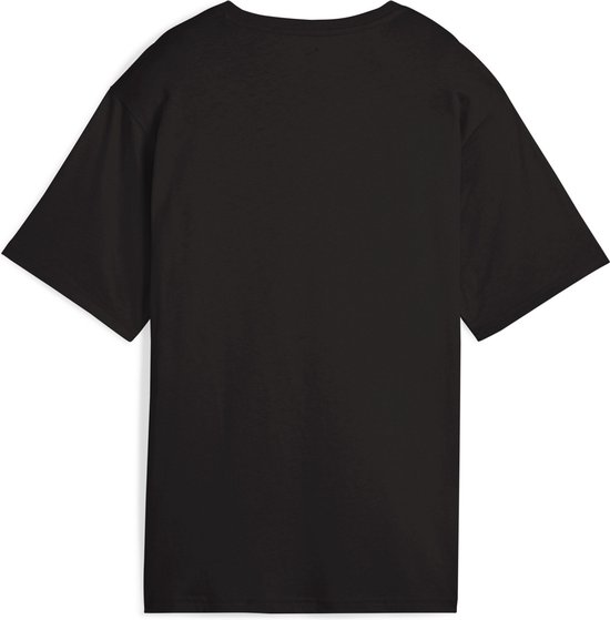 Zwarte Puma oversized T-shirt, achterkant.