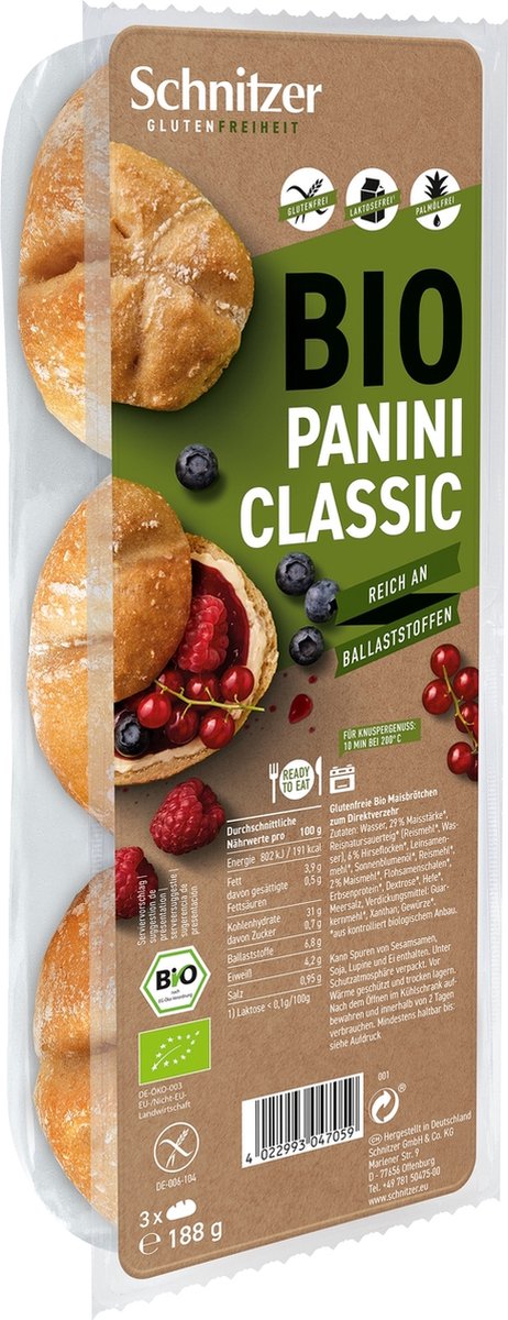 Goedkoopste Schnitzer BIO Panini Classic 188GR