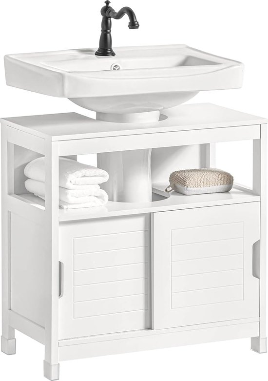 Vicco Ilias 1 lavabomeubel in wit/hout