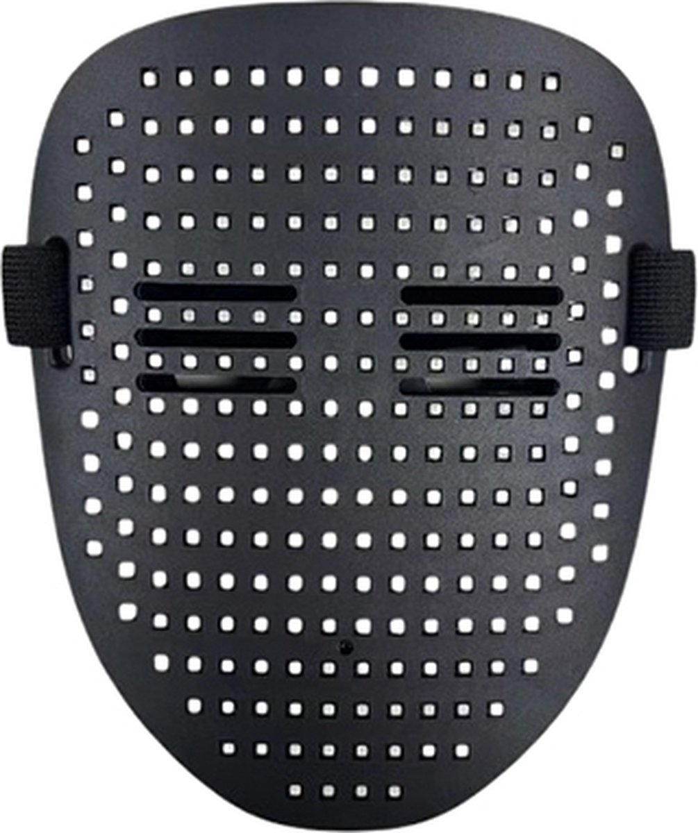 LED masker - Verkleed masker - Festival gadgets - Met sensor - USB-C - Zwart — afbeelding 10