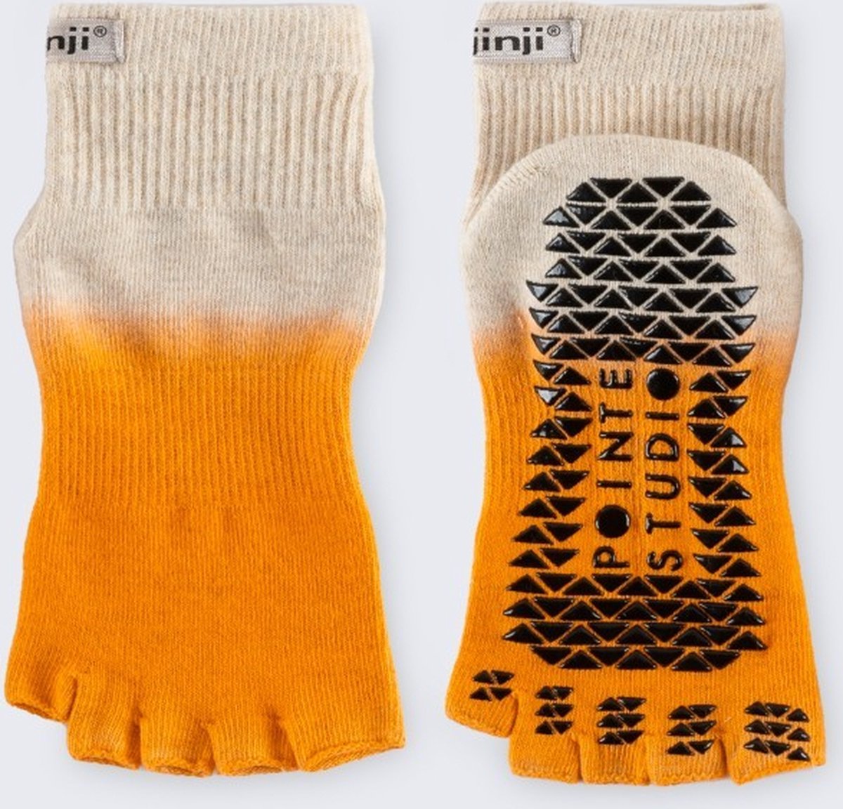 Grip Toeless Mini-Crew Oatmeel Orange