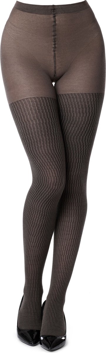 Bellivalini Dames Panty - 100 DEN - Halsterloos - Katoen - BLV-GI-1115 - Haze - XL