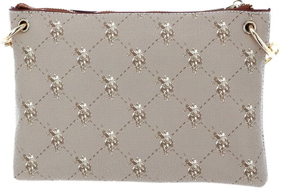U.S. POLO ASSN. Sac à épaule bandoulière Hampton Flat Crossbody Bag Brown Beige