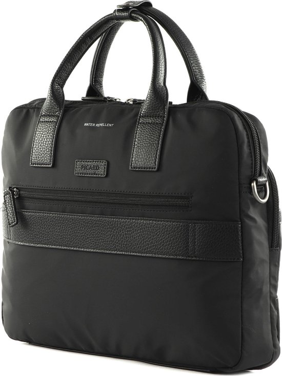 PICARD Sac de bureau Sac à épaule bandoulière pour ordinateur portable S'pore Business Bag Black Noir