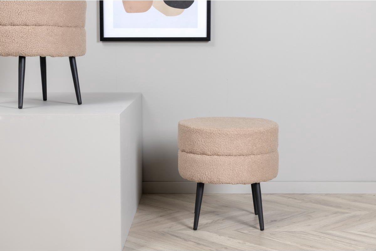 Svea - Zane hocker - teddy - beige