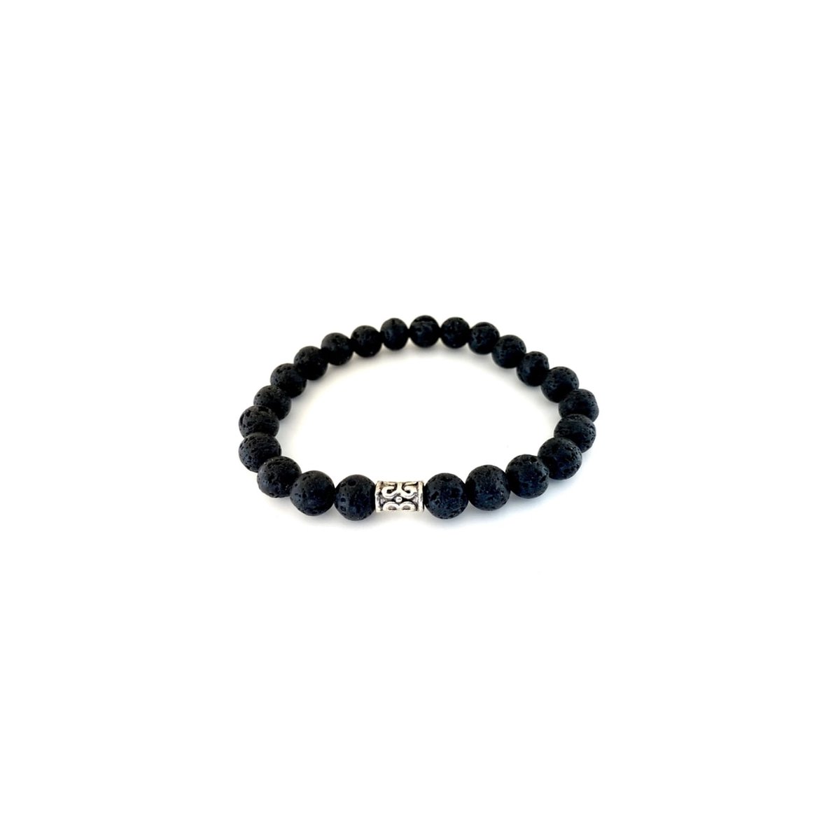 heren armband natuursteen lavasteen