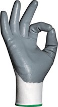 Gant de travail SIR SAFETY REFLEX GLOVE, Grijs - Polyester HPP Extra fin - Mousse Nitril sur la paume - Poignet tricoté élastique - x12 pièces