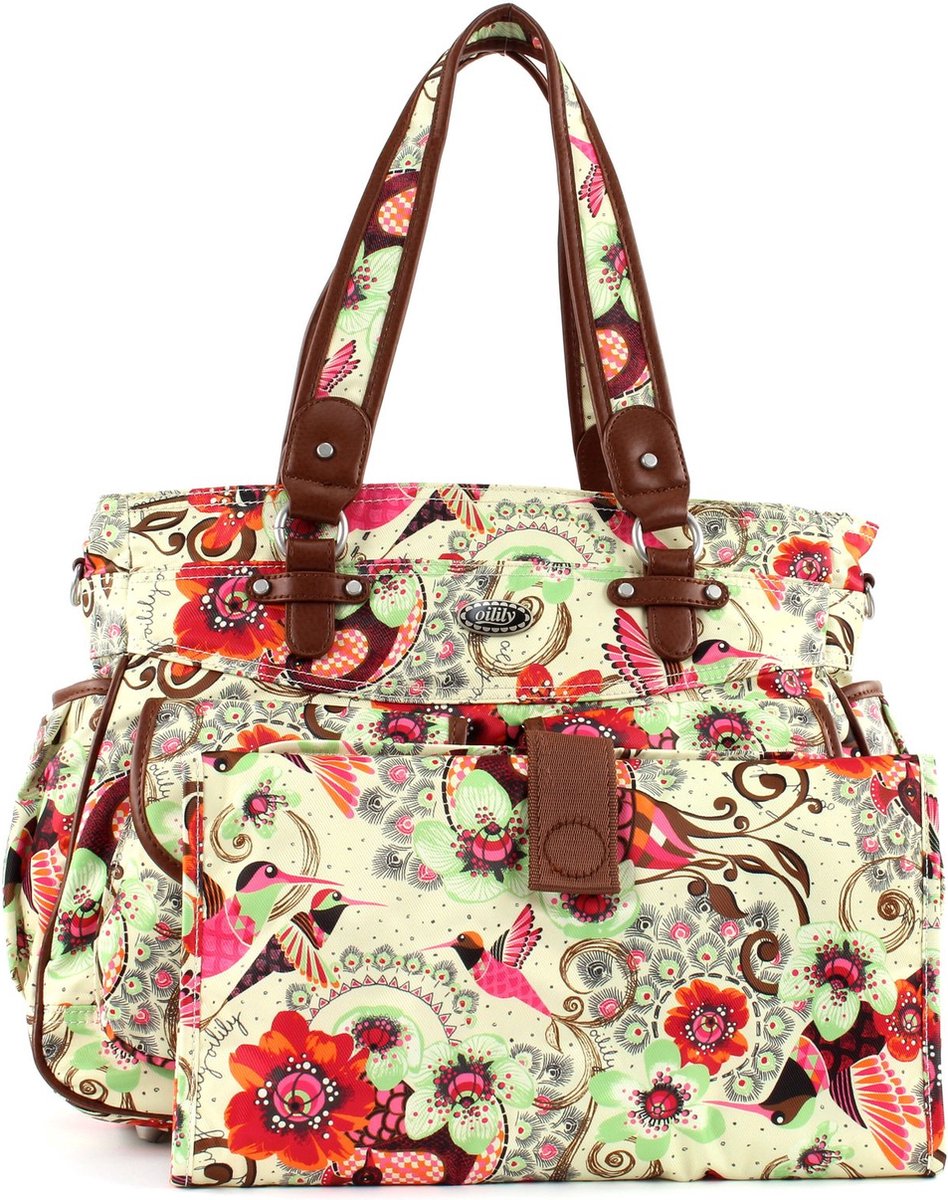 Oilily Schoudertas Luiertas Tropical Birds Diaper Bag Cream-White Wit Veelkleurig – foto 2