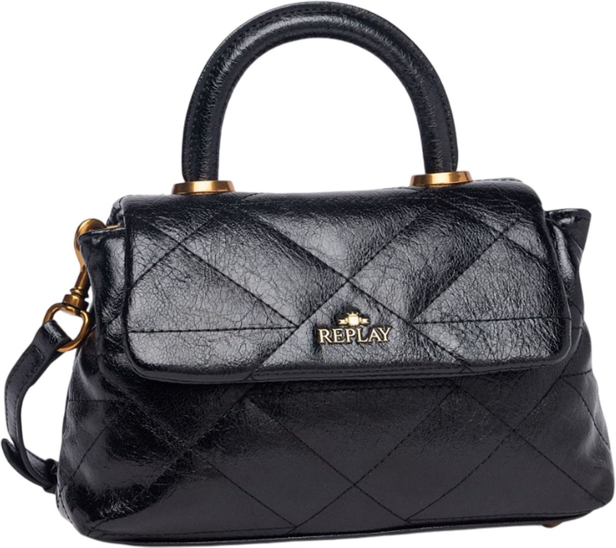 REPLAY Handtas Schoudertas Handbag Black Zwart