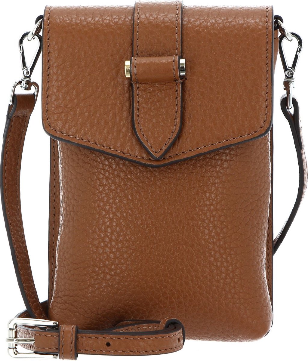 DECADENT Leren Telefoontasje Schoudertas Gina Mobile Crossover Cognac Bruine