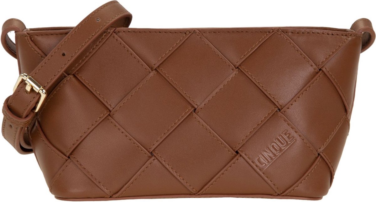 CINQUE Leren Schoudertas Claudia Handtasche Brown Bruine