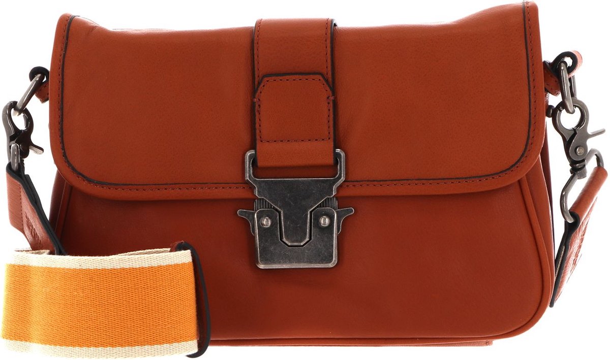 FREDsBRUDER Leren schoudertas Tara Small Crossbody Dark Honey bruine