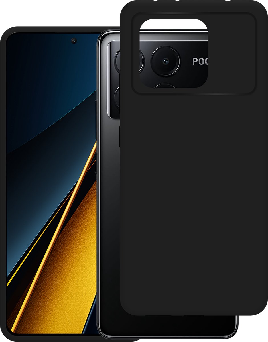 Cazy hoesje geschikt voor Xiaomi Poco X6 Pro Hoesje Siliconen - Flexibele Case - Zwart