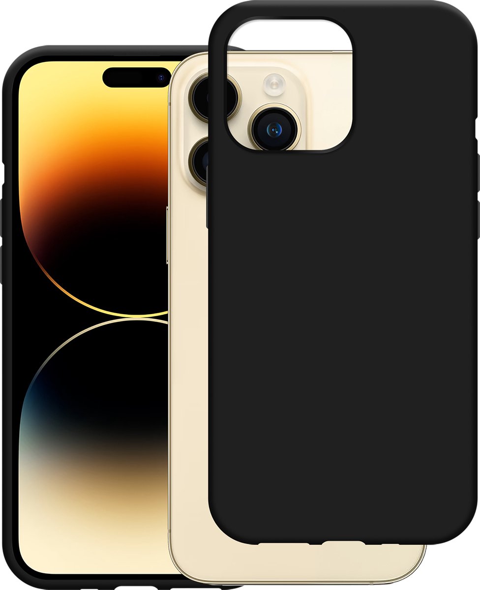 Cazy hoesje geschikt voor iPhone 14 Pro Max Hoesje Siliconen - Flexibele Case - Zwart