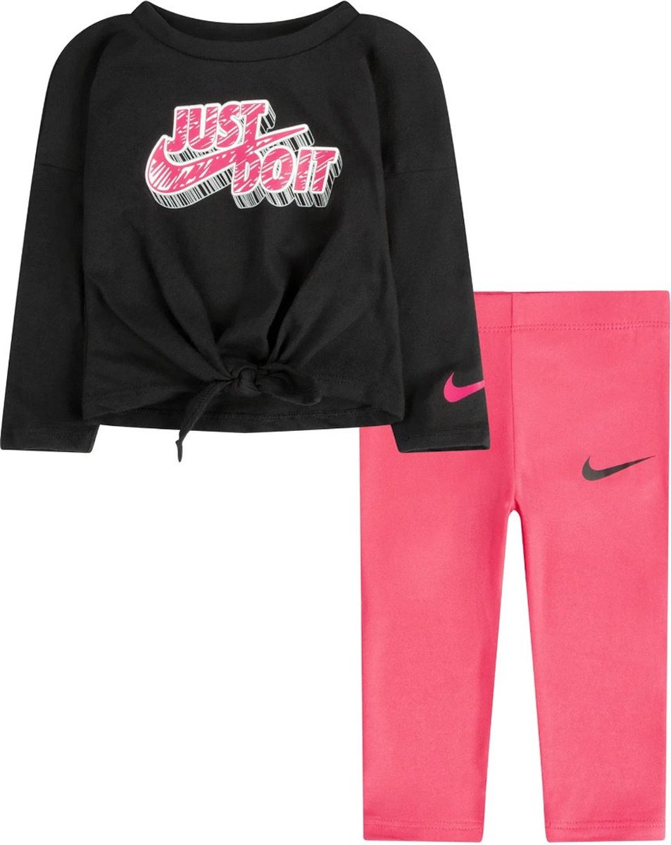 Nike Meisjes Geknoopte Legging Set Multicolour Roze