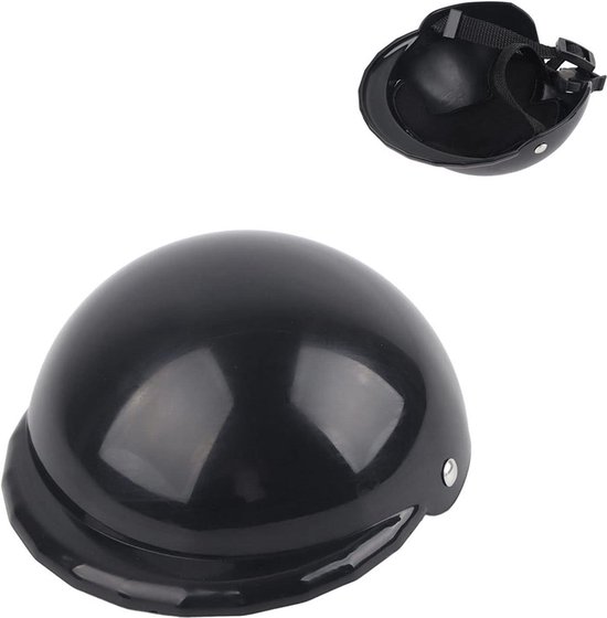 Mini-helm voor honden en katten, hoofdbeschermingshelm kleine motormuts, mini-huisdierhelm met dasspel voor mannen (02, S