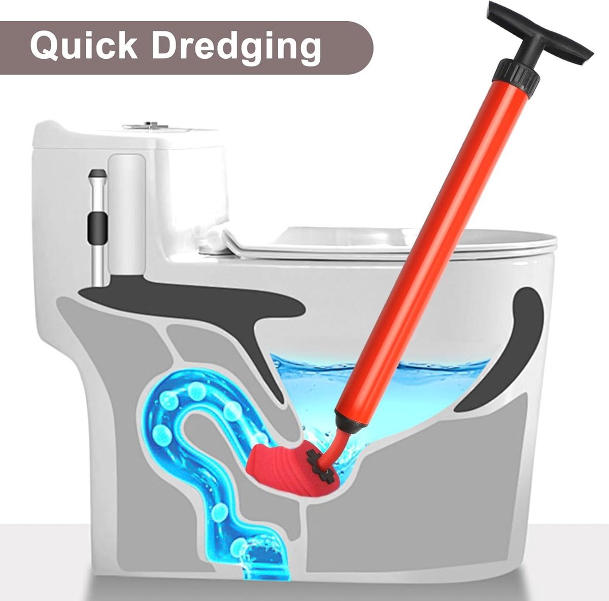 Pijpreinigingspomp zuigkracht druk buisreiniger handpomp afvoer reiniging van wastafel toilet buisreiniging Pijpreinigingspomp zuigkracht druk buisreiniger handpomp afvoer reiniging van wastafel toilet buisreiniging
