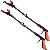 Set Van 2 Grijpers Met Licht - 80 Cm Draaibare Opvouwbare Grijptang Voor Senioren Met Magneet En Aluminium Grijper Voor Afvalverzameling