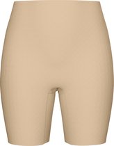 Pieces Naadloze hoge dames boxershort met lange pijpjes - Seamless - Korte legging - Broekje voor onder jurk - Beige / M/L