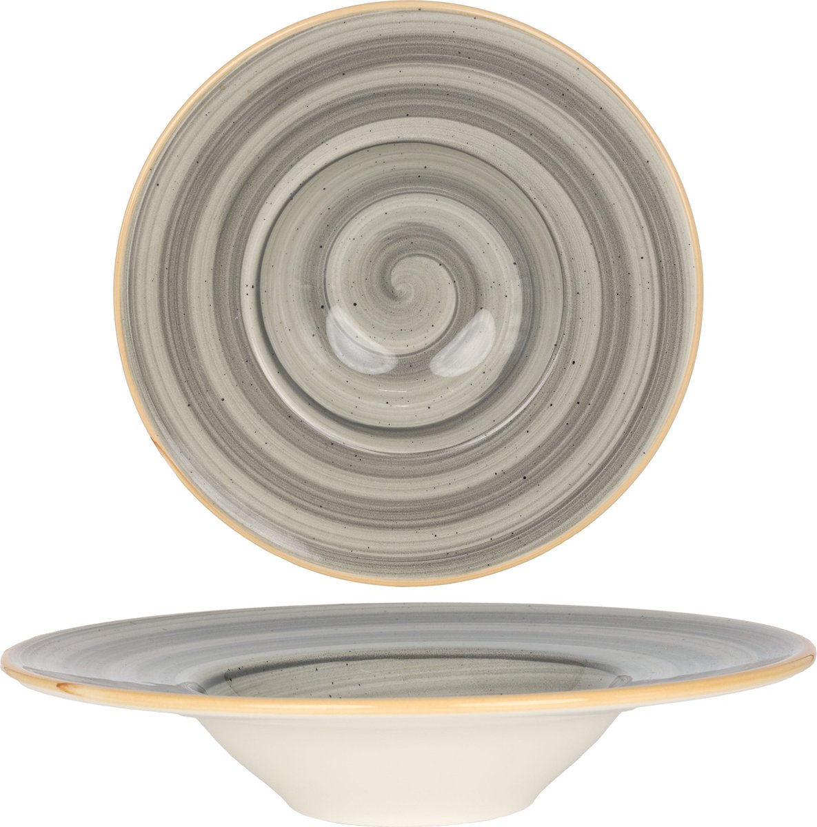 Bonna Pastabord - Aura Space - Porselein - 28 cm (400cc) - set van 2
