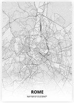 Rome plattegrond - A2 poster - Tekening stijl