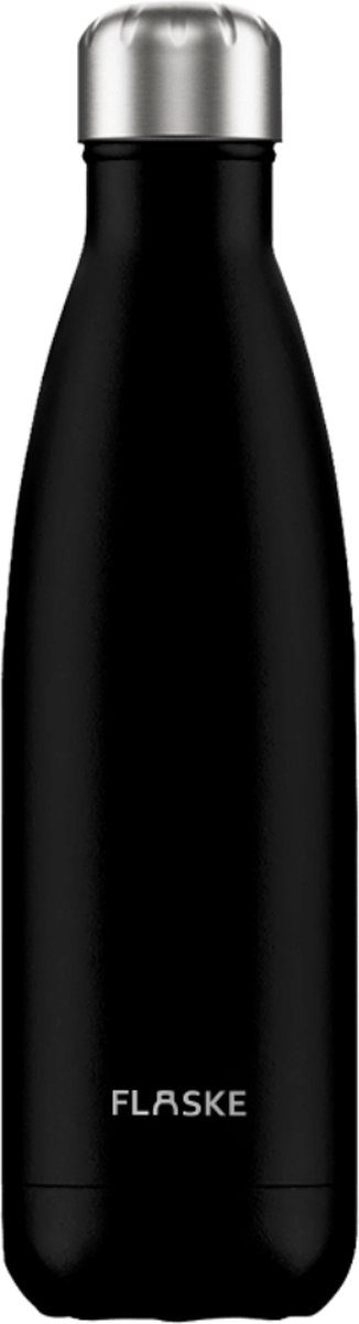 FLASKE Original 750ML RVS Night - Waterfles & Thermosfles - Sportfles - Dubbelwandig Isolerend - 24u Koud & 12u Warm - Lekvrij - Zwart