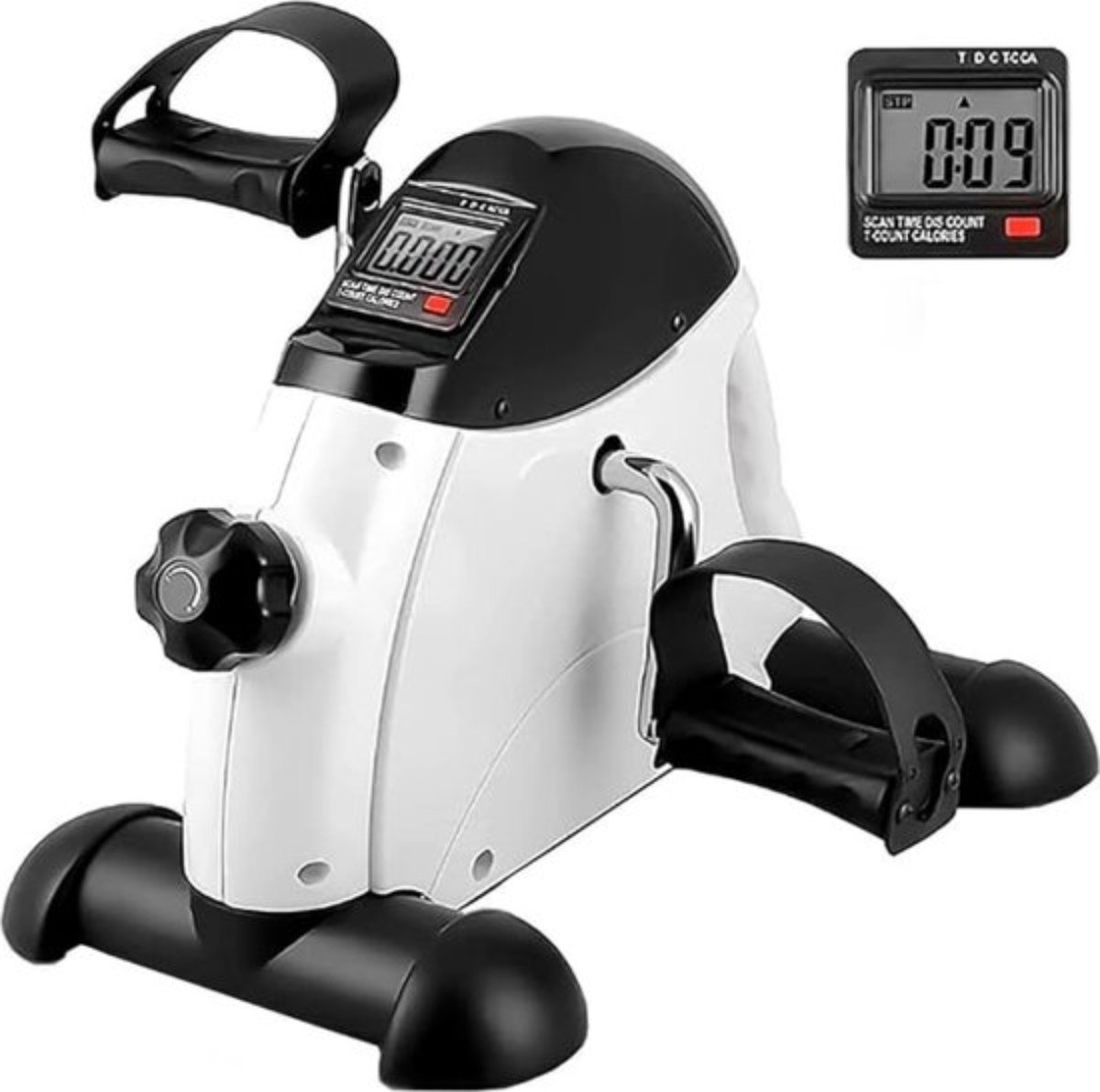 Bureaufiets – Deskbike Met LCD-Display – Stoelfiets Bewegingstrainer – Bureau Fiets Met Instelbare Weerstand – Mini Hometrainer - 40 x 33 x 20 Cm