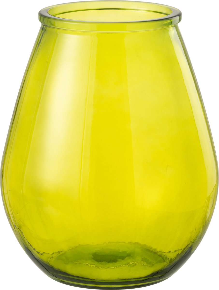 J-Line vaas Egg - glas - geel - large