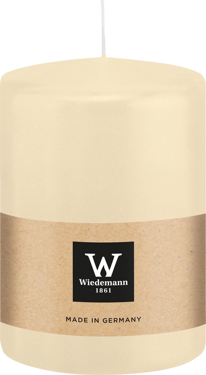 Wiedemann Cilinderkaars/stompkaars groot - creme wit - 15 x 10 cm - 113 branduren - zuilkaarsen