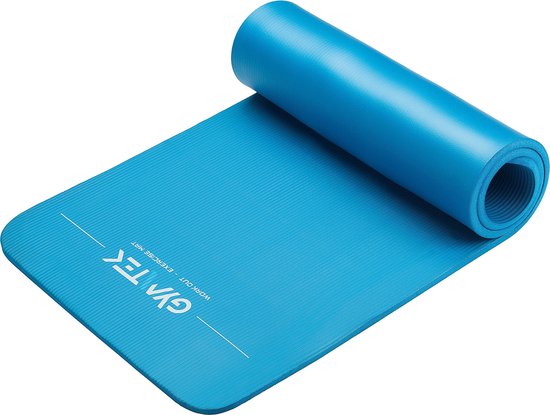 Gymtek® Yogamat, Trainingsmat, Gymnastiekmat 1,5cm - 180x61cm - Yoga Mat voor Pilates, Yoga, Fitness - Antislip
