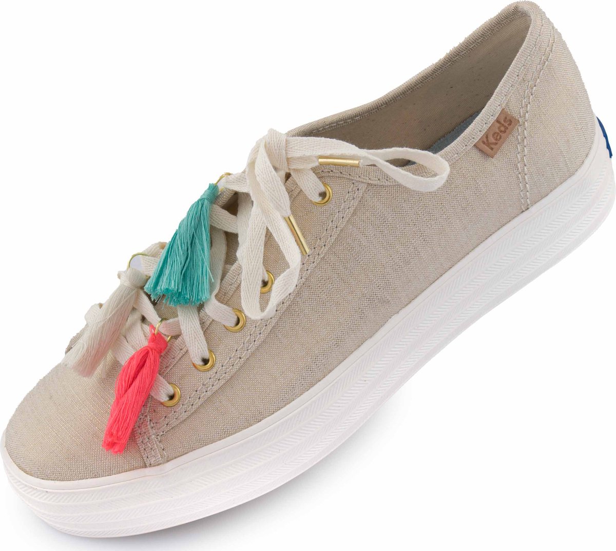 Keds Wms Triple Kick Tassel Natural Shoes