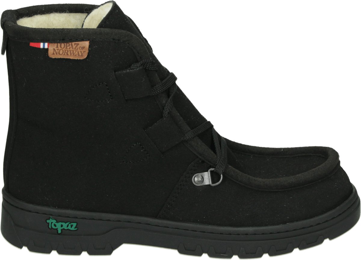 Topaz of Norway - 65 MINNEAPOLIS MICOR - Hoge sneakersVeterbootsDames veterschoenenDames sneakersHalf-hoge schoenen - Kleur: Zwart - Maat: 41
