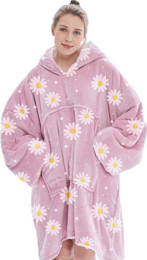 Inovra ® Couverture à capuche Extra large et confortable pour Adultes et adolescents, super douce et chaude