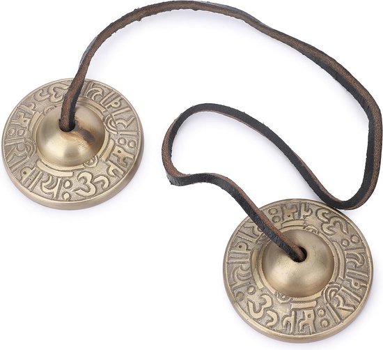 Tingsha Bekkens - Tibetaanse Klokken voor Boeddhistische Meditatie Yoga - Om Namah Shivay Reliëf Manjira Spirituele Geschenken van Tingsha. — afbeelding 5
