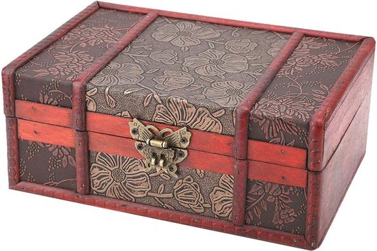 Vintage opbergdoos - Vintage houten kist, multifunctionele vintage