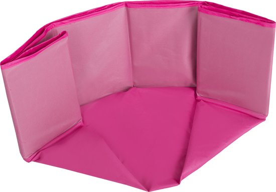 Selonis Opvouwbaar ballenbad voor kinderen met 100 plastic ballen ∅6cm - 80x23cm Ballenbad baby - Speelbad - Ballenbak kinderen rond - Kunststof ballen - Roze: Parel Grijs Transparant Poederroze van Selonis — afbeelding 5