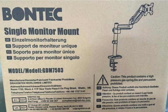 Bureausteun voor dubbele monitoren van 13 tot 27 inch Bureausteun voor dubbele monitoren van 13 tot 27 inch