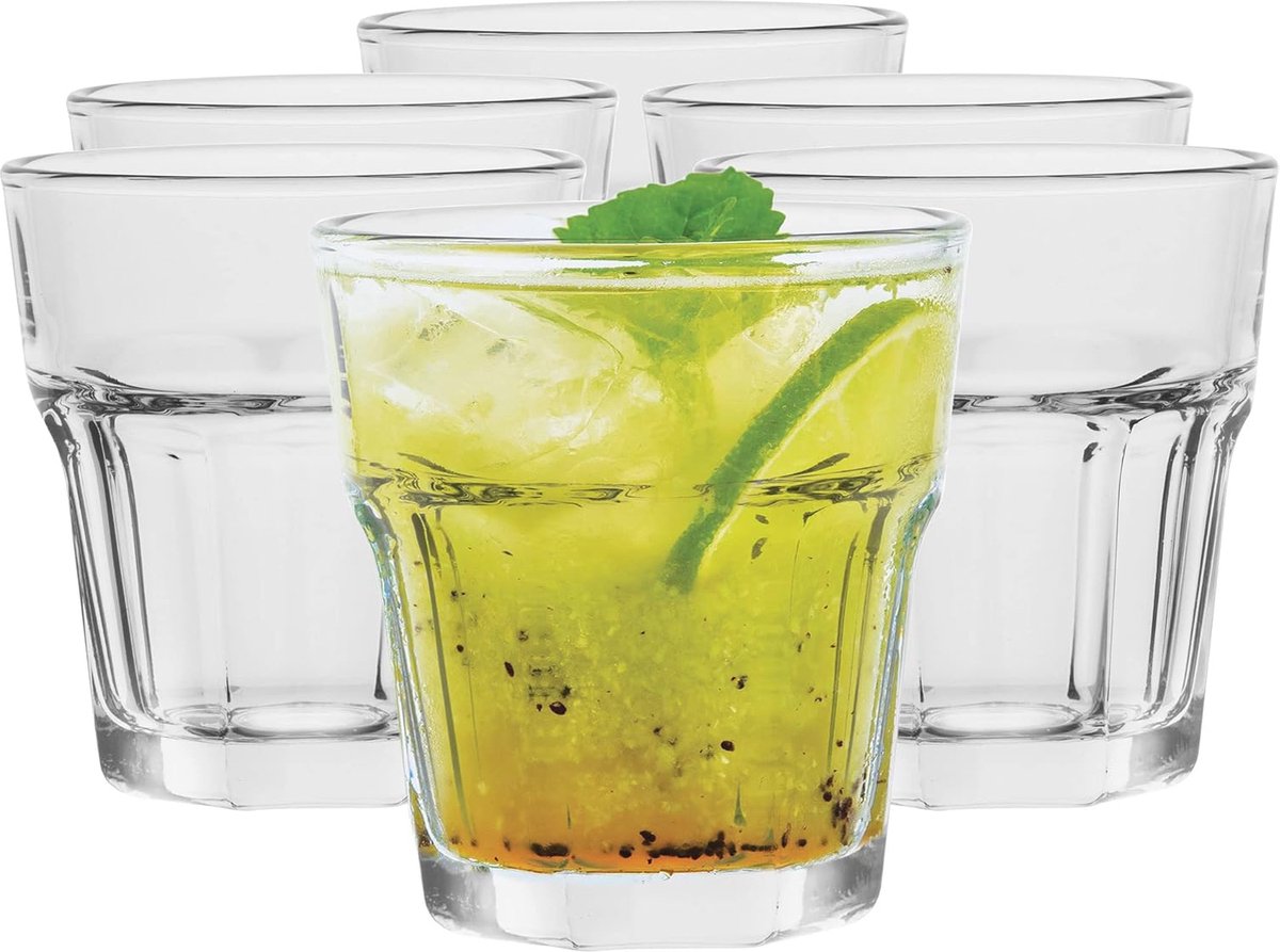Set van 6 multifunctionele whisky- en cocktailglazen - 230 ml - Vaatwasmachinebestendig