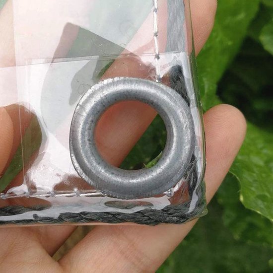 Dekzeil Transparant 2x2 m Waterdicht Afdekzeil UV-bestendig Met Inslagringen en Touw Zwaardergeslagen Zeildoek voor Buiten Broeikas Meubelbescherming Regendicht en Luchtdicht