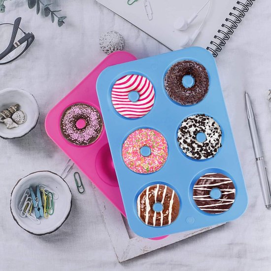 VAMAJOO 2 stuks siliconen donuts, uitsteekvormen voor koekjes